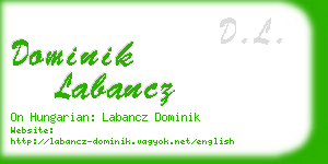 dominik labancz business card